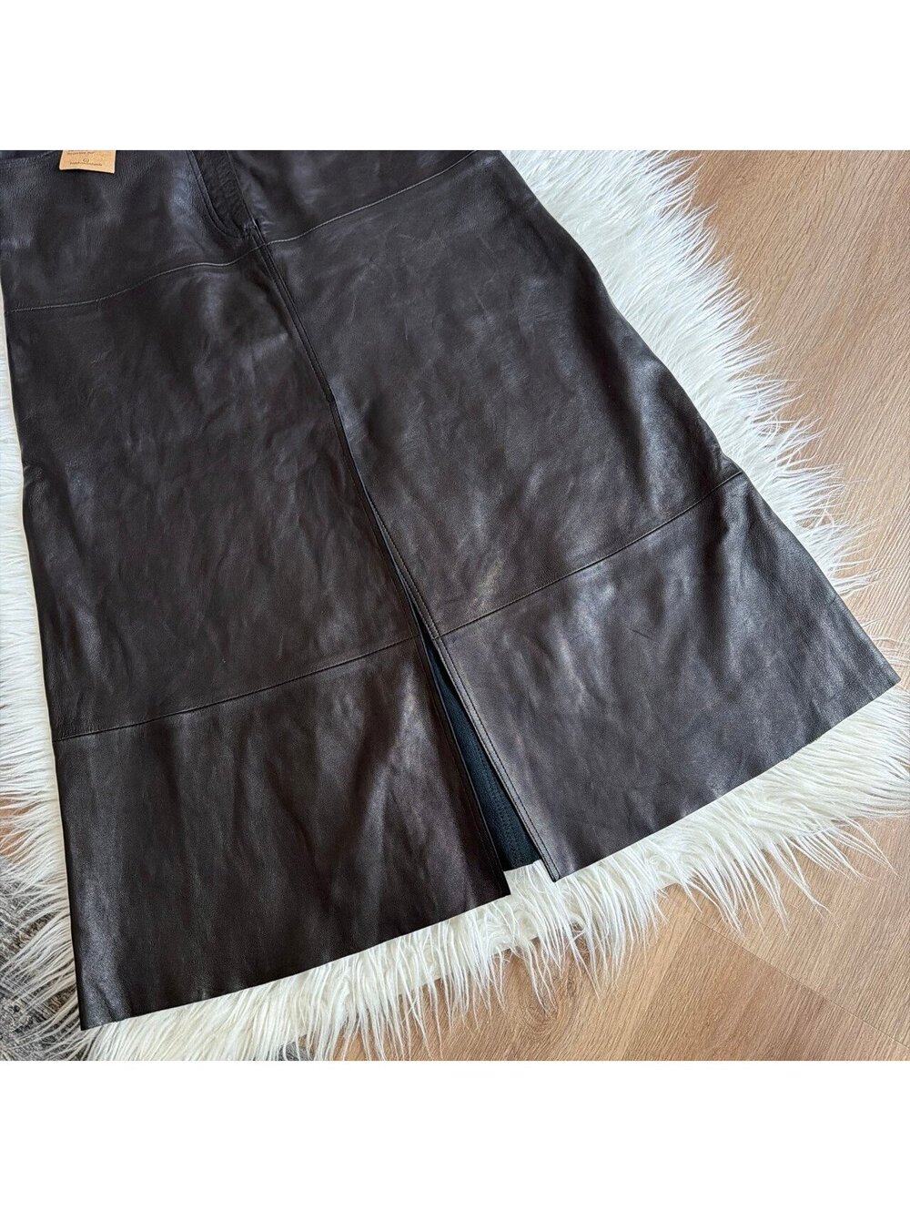 Sandro black leather skirt size 3 - Picture 4 of 6